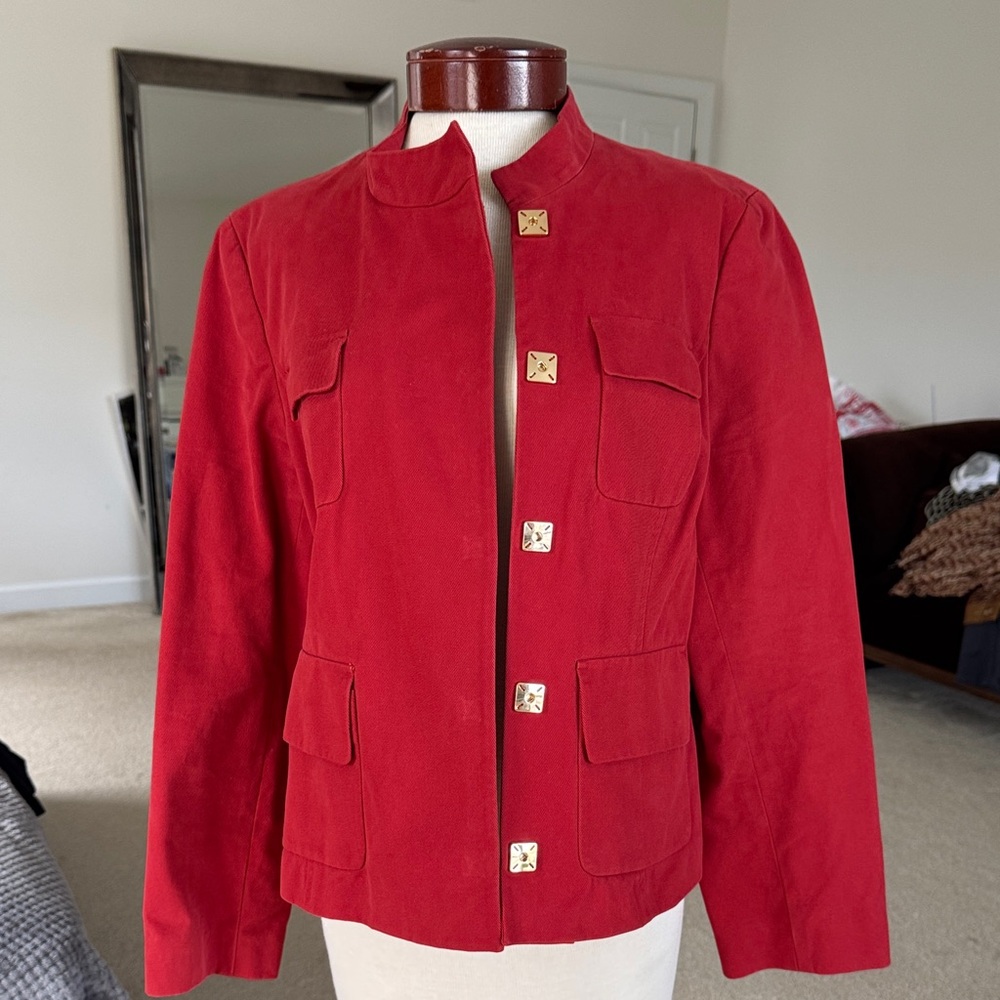 Rust Button-Up Jacket Blazer